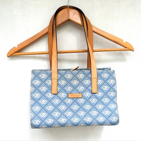 Dooney & Bourke Handbags - DOONEY & BOURKE blue monogrammed small handbag purse